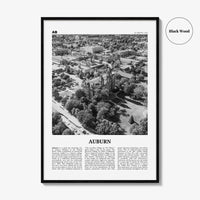 Auburn Print Black and White Alabama, Auburn Wall Art, Auburn Poster, Auburn Photo, Auburn Wall Décor, Alabama, United States, North America
