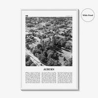 Auburn Print Black and White Alabama, Auburn Wall Art, Auburn Poster, Auburn Photo, Auburn Wall Décor, Alabama, United States, North America