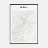 Auburn, California Map Portrait Poster