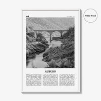 Auburn Print Black and White California, Auburn Wall Art, Auburn Poster, Auburn Photo, Auburn Wall Décor, California, United States