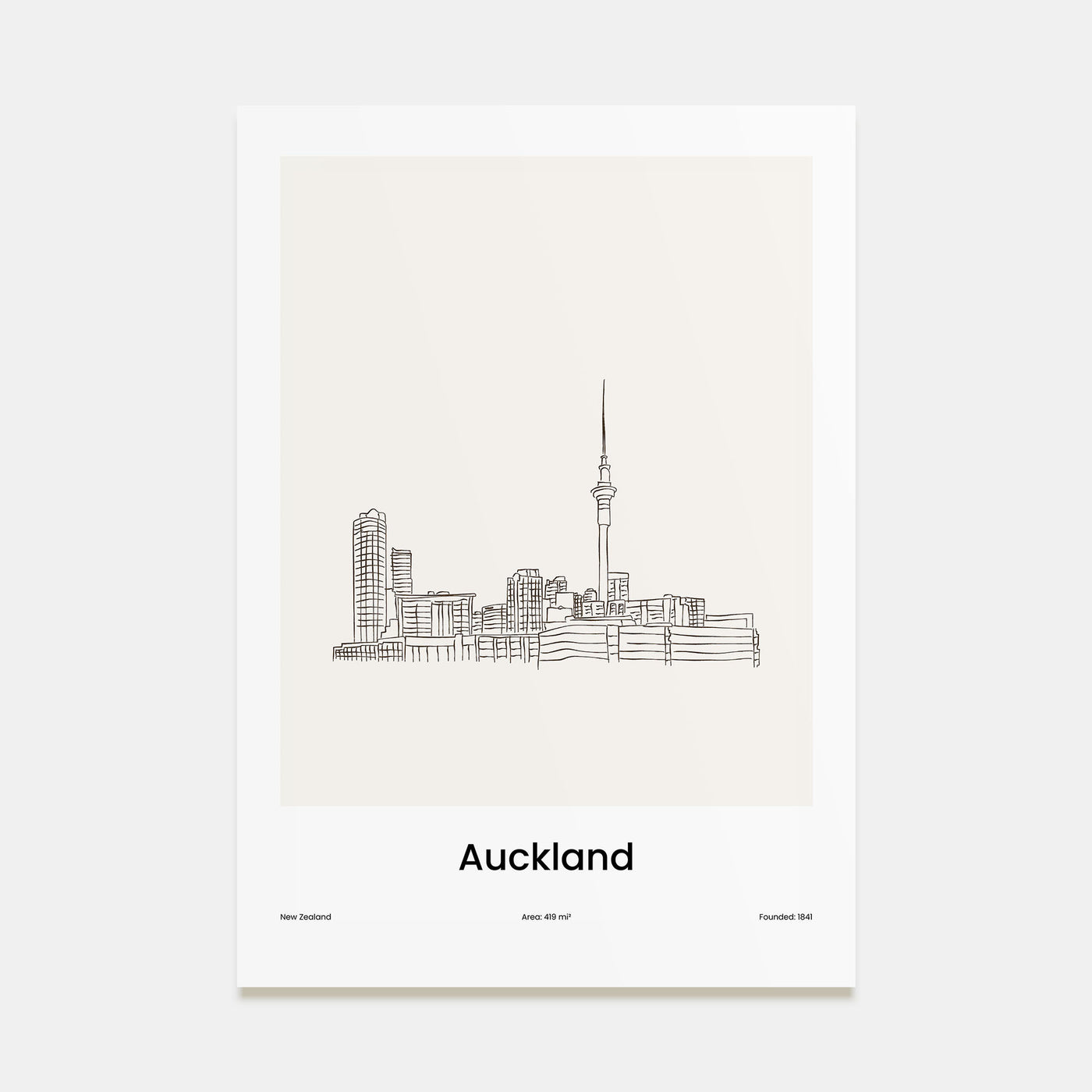 Auckland Drawn Poster