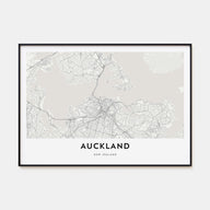 Auckland Map Landscape Poster