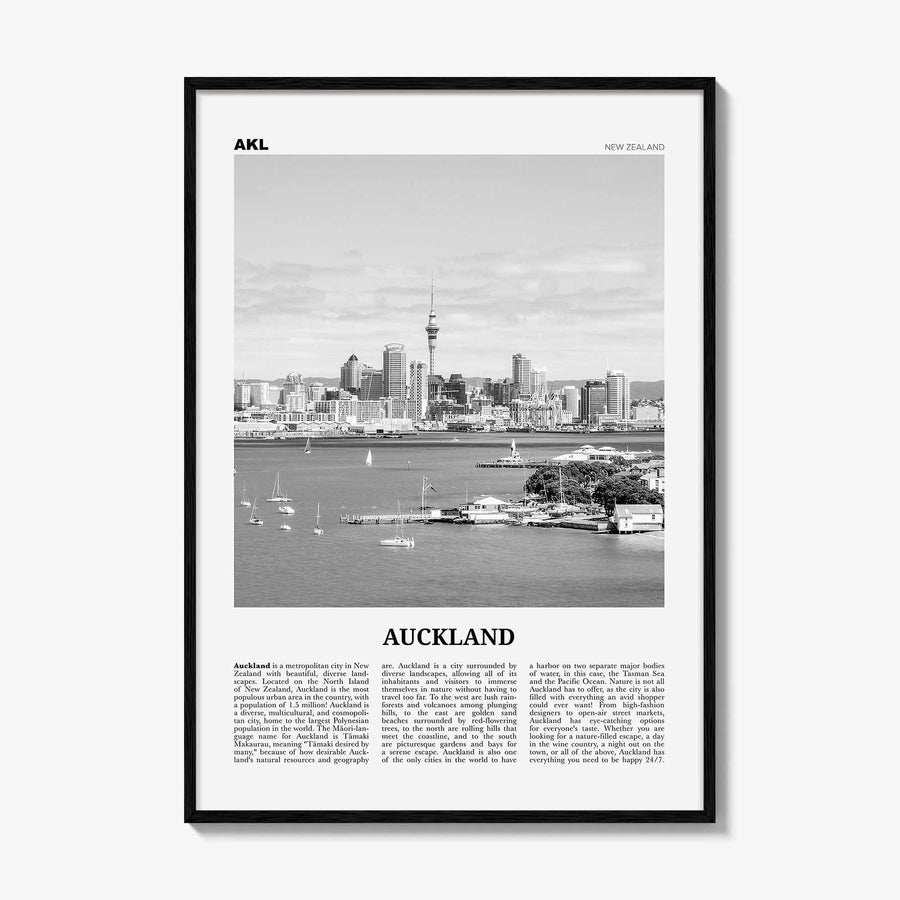 Auckland Print Black and White No 1, Auckland Wall Art, Auckland Poster, Auckland Photo, Auckland Wall Decor, New Zealand Poster Print