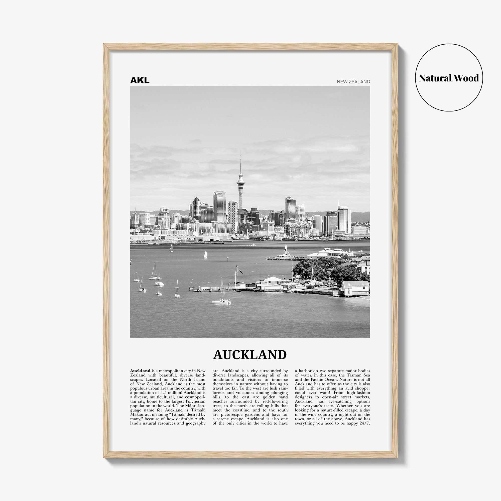 Auckland Print Black and White No 1, Auckland Wall Art, Auckland Poster, Auckland Photo, Auckland Wall Decor, New Zealand Poster Print