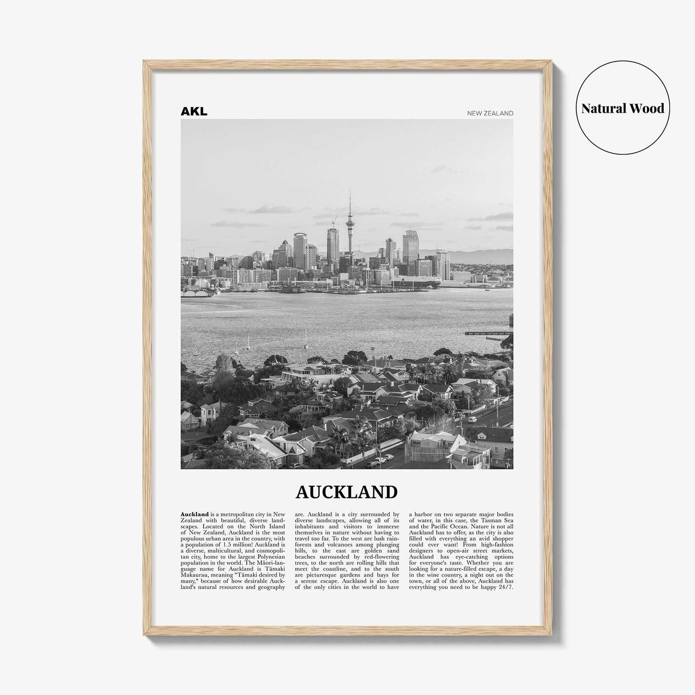 Auckland Print Black and White No 2, Auckland Wall Art, Auckland Poster, Auckland Photo, Auckland Wall Decor, New Zealand Poster Print