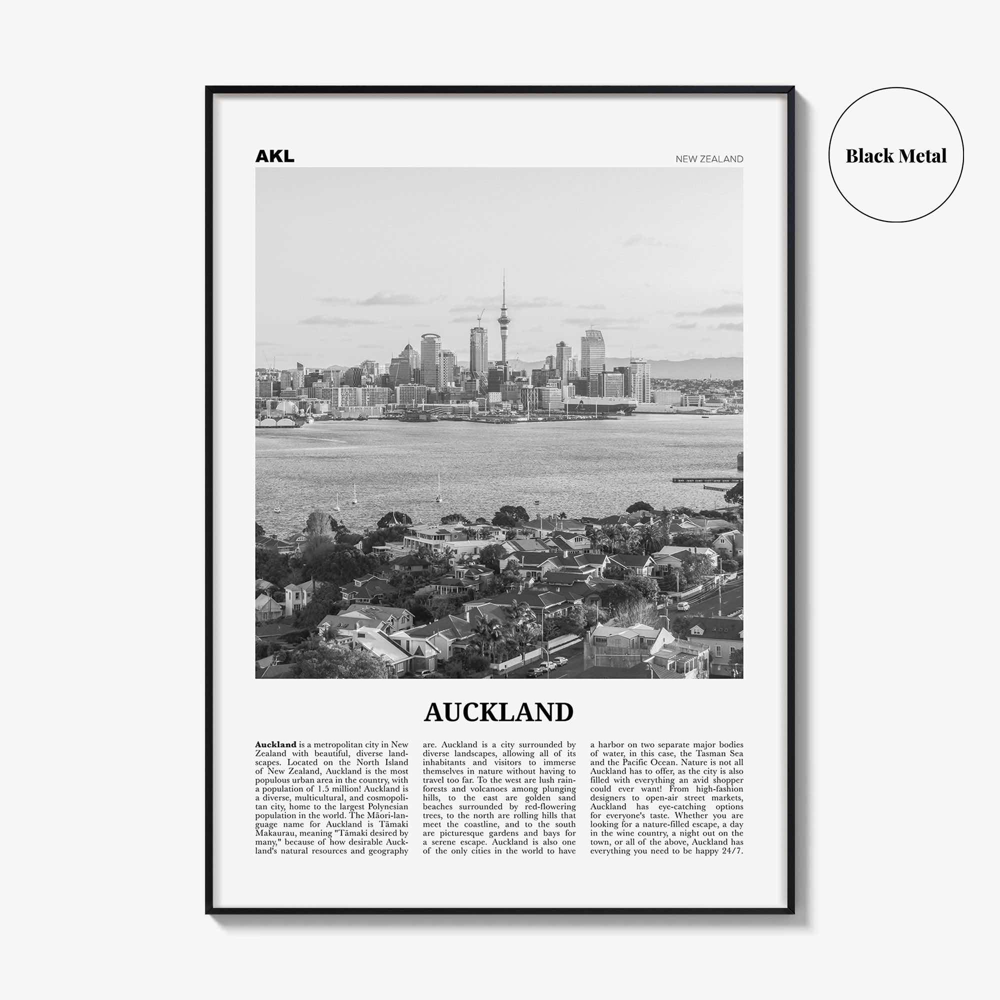 Auckland Print Black and White No 2, Auckland Wall Art, Auckland Poster, Auckland Photo, Auckland Wall Decor, New Zealand Poster Print