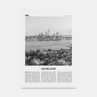 Auckland Travel B&W No 2 Poster