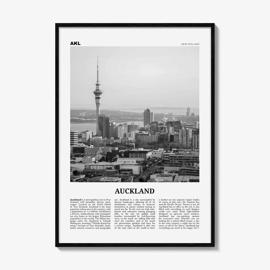 Auckland Print Black and White No 3, Auckland Wall Art, Auckland Poster, Auckland Photo, Auckland Wall Decor, New Zealand Poster Print