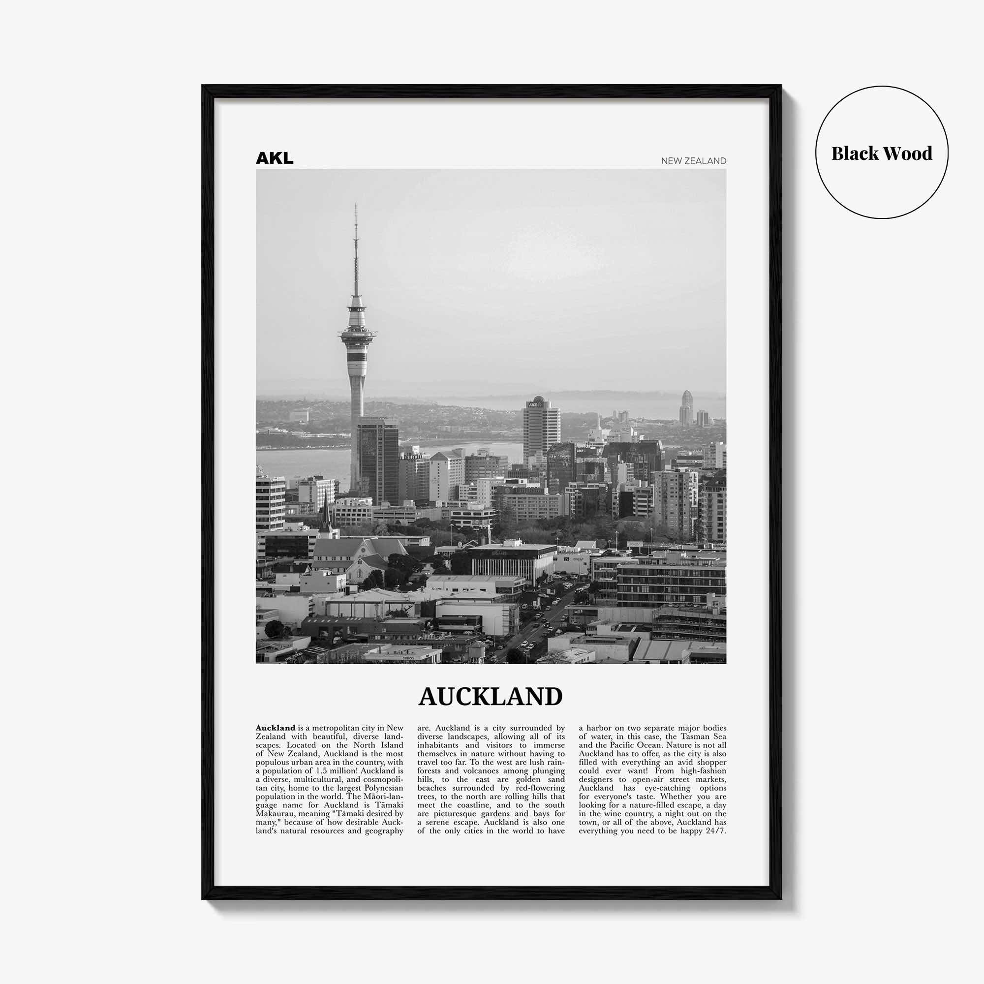 Auckland Print Black and White No 3, Auckland Wall Art, Auckland Poster, Auckland Photo, Auckland Wall Decor, New Zealand Poster Print