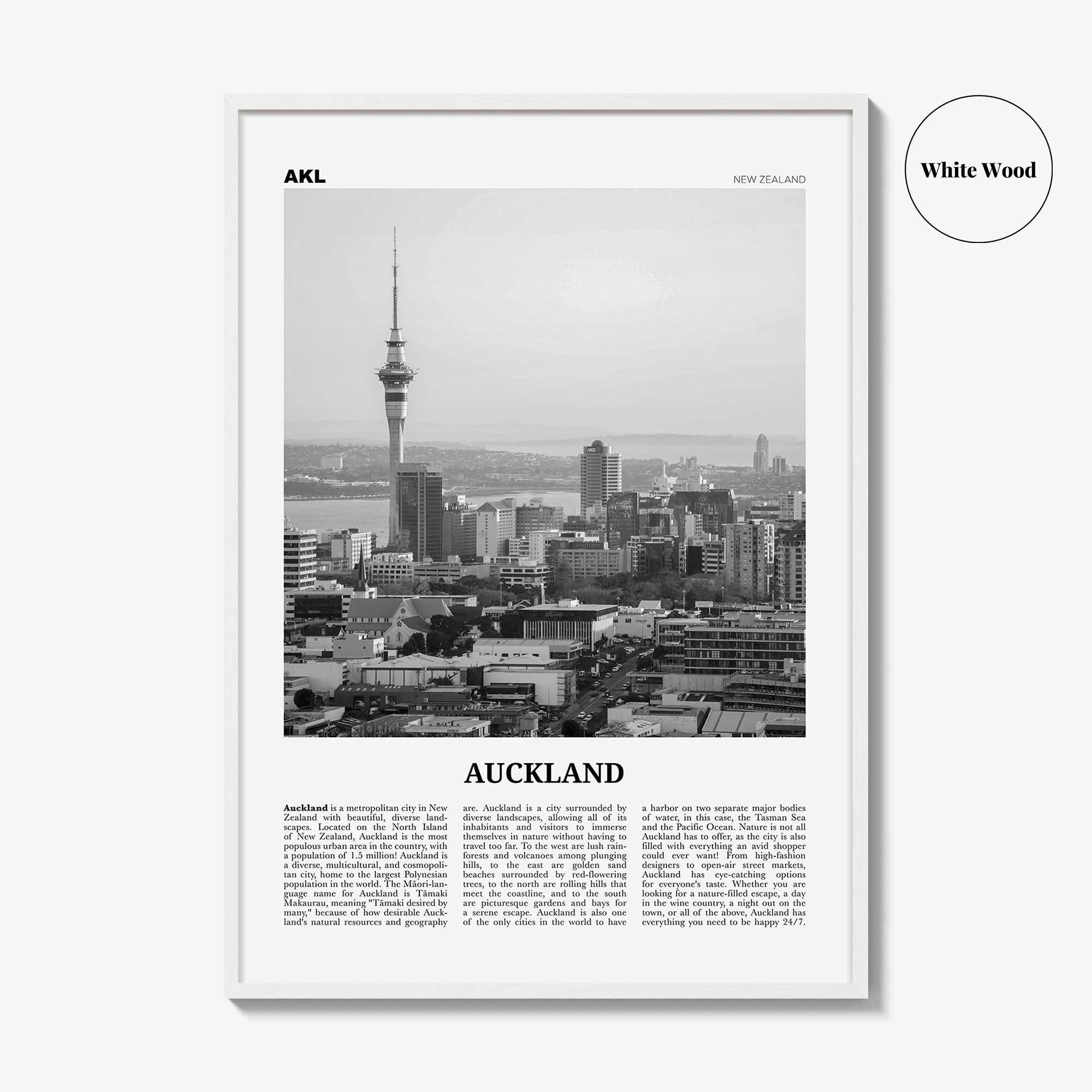 Auckland Print Black and White No 3, Auckland Wall Art, Auckland Poster, Auckland Photo, Auckland Wall Decor, New Zealand Poster Print