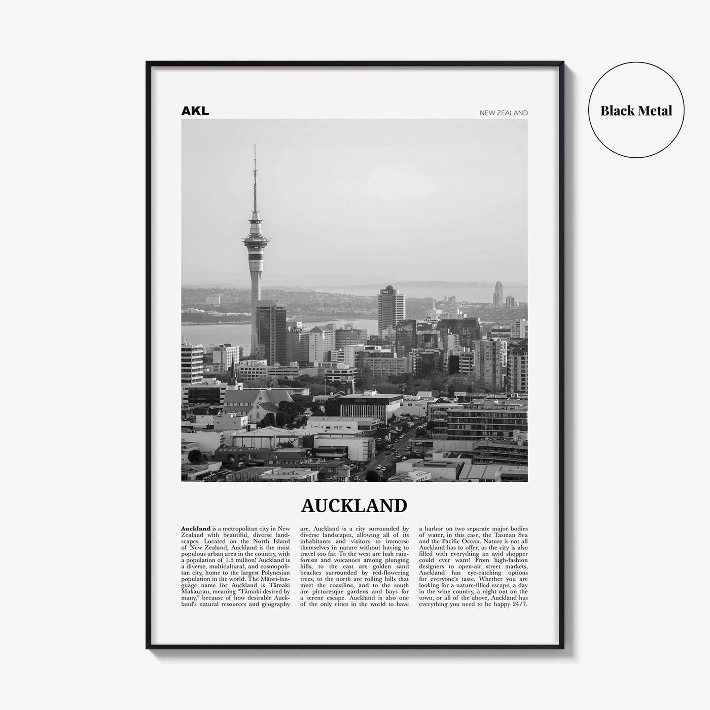 Auckland Print Black and White No 3, Auckland Wall Art, Auckland Poster, Auckland Photo, Auckland Wall Decor, New Zealand Poster Print