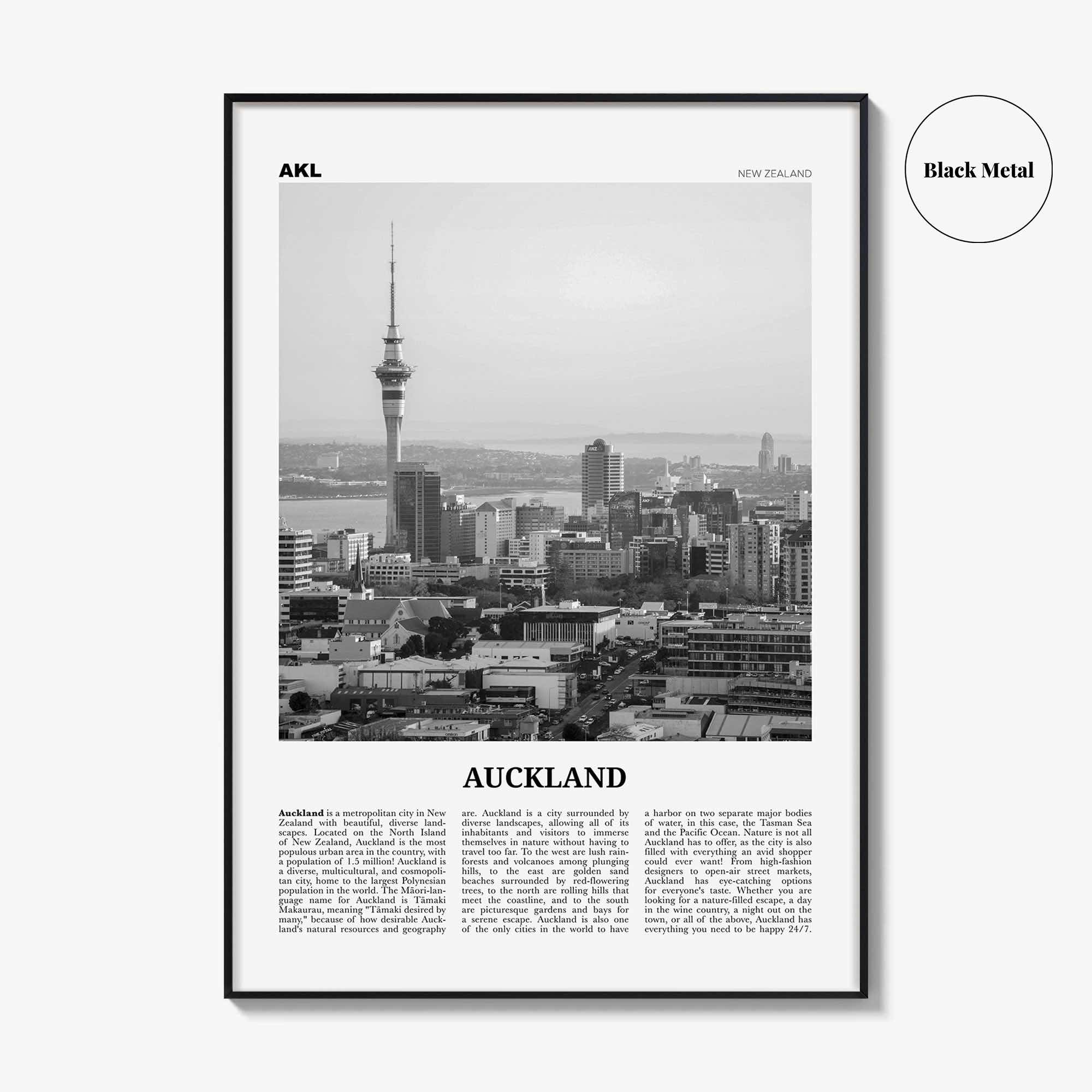 Auckland Print Black and White No 3, Auckland Wall Art, Auckland Poster, Auckland Photo, Auckland Wall Decor, New Zealand Poster Print