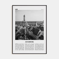 Augsburg Travel B&W Poster