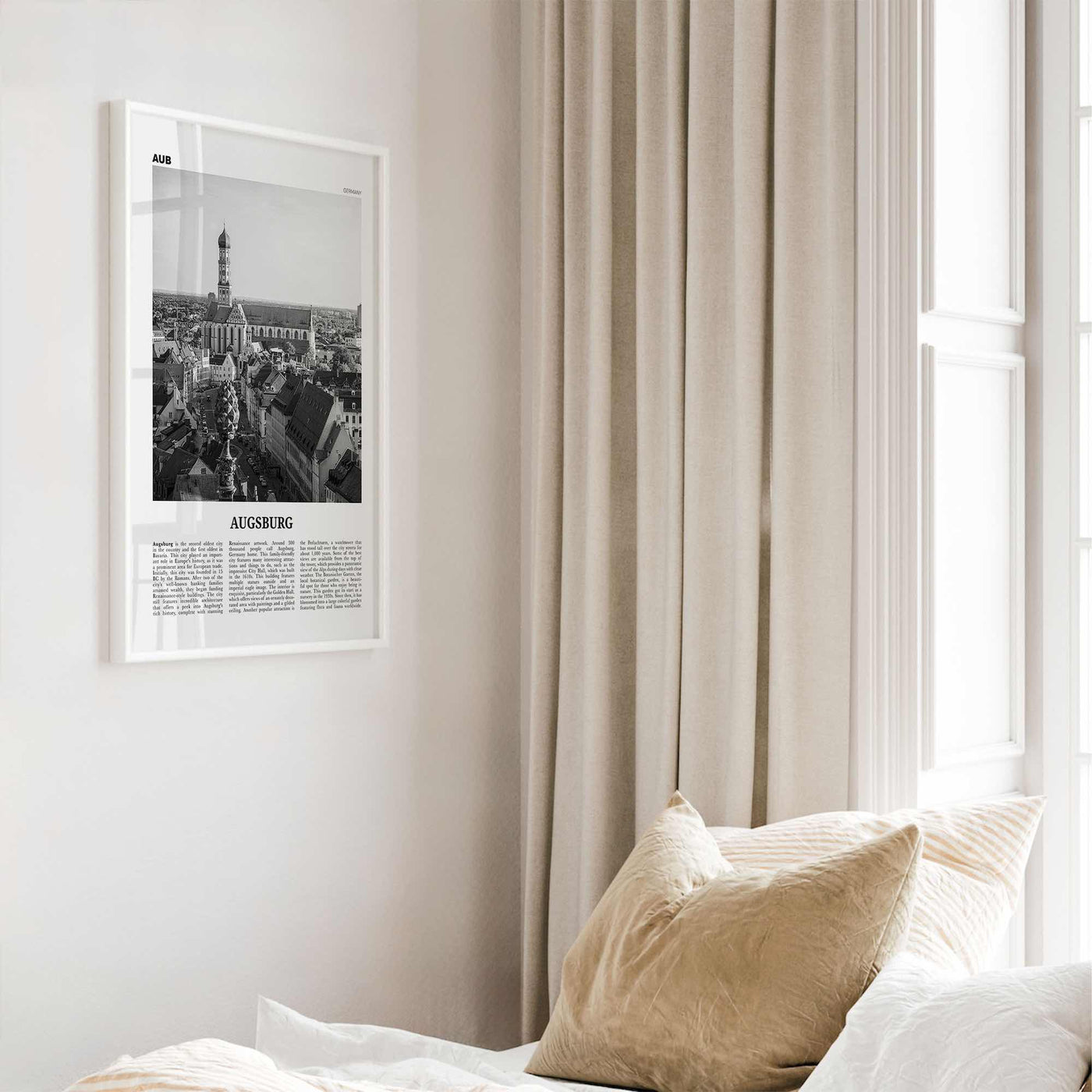 Augsburg Print Black and White, Augsburg Wall Art, Augsburg Poster, Augsburg Photo, Augsburg Wall Décor, Augsburg Map, Germany