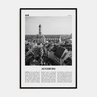 Augsburg Travel B&W Poster