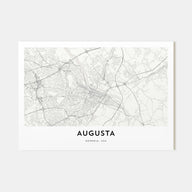 Augusta Map Landscape Poster
