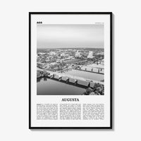 Augusta Print Black and White, Augusta Wall Art, Augusta Poster, Augusta Photo, Augusta Wall Décor, Georgia, USA, United States