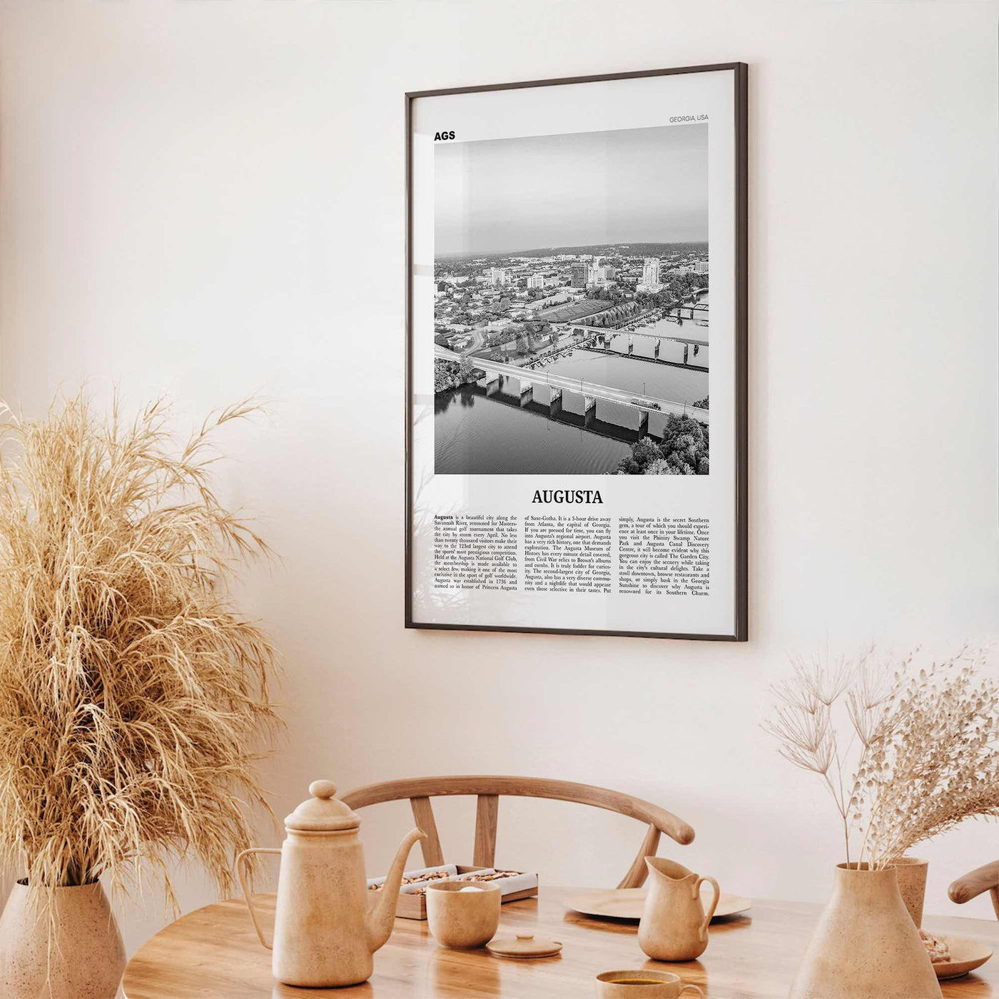 Augusta Print Black and White, Augusta Wall Art, Augusta Poster, Augusta Photo, Augusta Wall Décor, Georgia, USA, United States