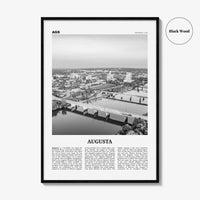 Augusta Print Black and White, Augusta Wall Art, Augusta Poster, Augusta Photo, Augusta Wall Décor, Georgia, USA, United States