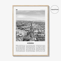 Aurora Print Black and White Colorado, Aurora Wall Art, Aurora Poster, Aurora Photo, Aurora Wall Décor, State, Colorado, United States, USA