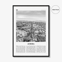 Aurora Print Black and White Colorado, Aurora Wall Art, Aurora Poster, Aurora Photo, Aurora Wall Décor, State, Colorado, United States, USA
