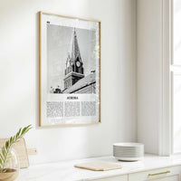 Aurora Print Black and White Illinois, Aurora Wall Art, Aurora Poster, Aurora Photo, Aurora Wall Décor, Illinois, USA, United States