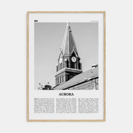 Aurora, Illinois Travel B&W Poster