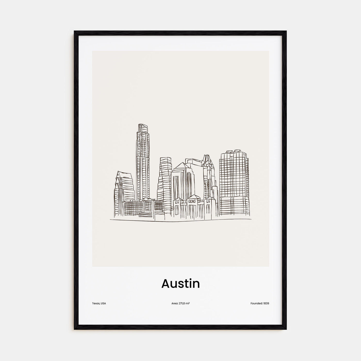 Austin Drawn Poster