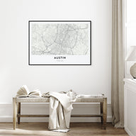 Austin Map Landscape Poster