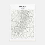 Austin Map Portrait Poster