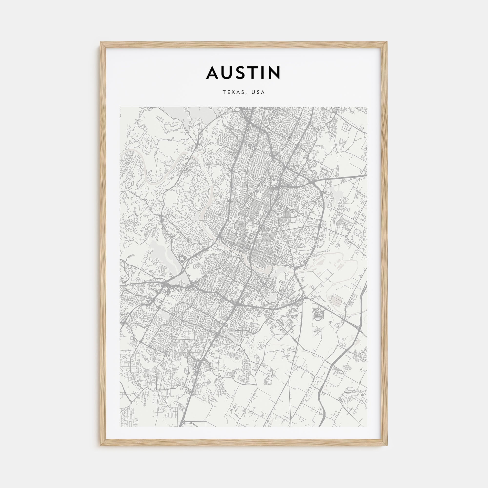 Austin Map Portrait Poster