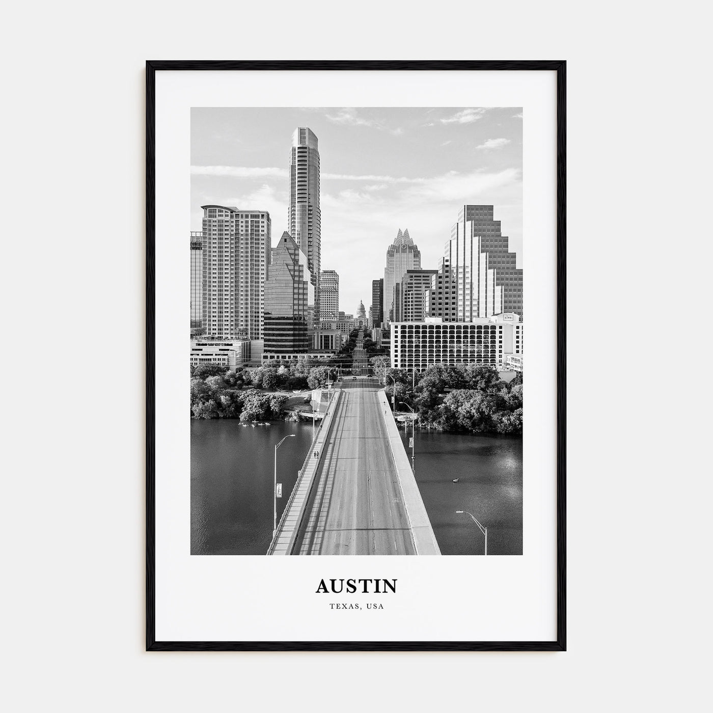Austin Portrait B&W No 1 Poster