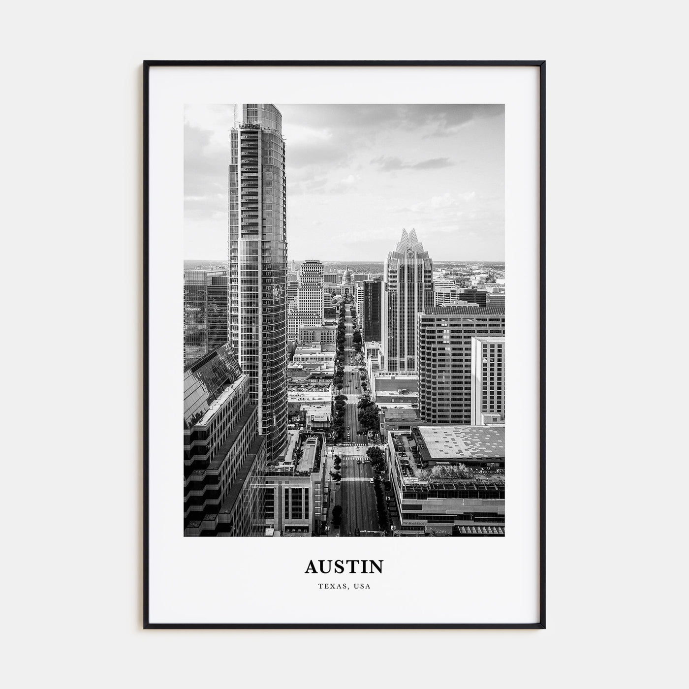 Austin Portrait B&W No 2 Poster