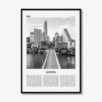 Austin Print Black and White No 1, Austin Wall Art, Austin Poster, Austin Photo, Austin Decor, Texas, USA, United States, North America