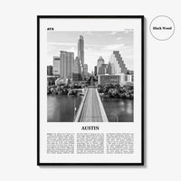 Austin Print Black and White No 1, Austin Wall Art, Austin Poster, Austin Photo, Austin Decor, Texas, USA, United States, North America