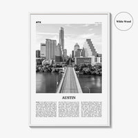 Austin Print Black and White No 1, Austin Wall Art, Austin Poster, Austin Photo, Austin Decor, Texas, USA, United States, North America