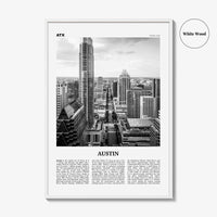 Austin Print Black and White No 2, Austin Wall Art, Austin Poster, Austin Photo, Austin Decor, Texas, USA, United States, North America