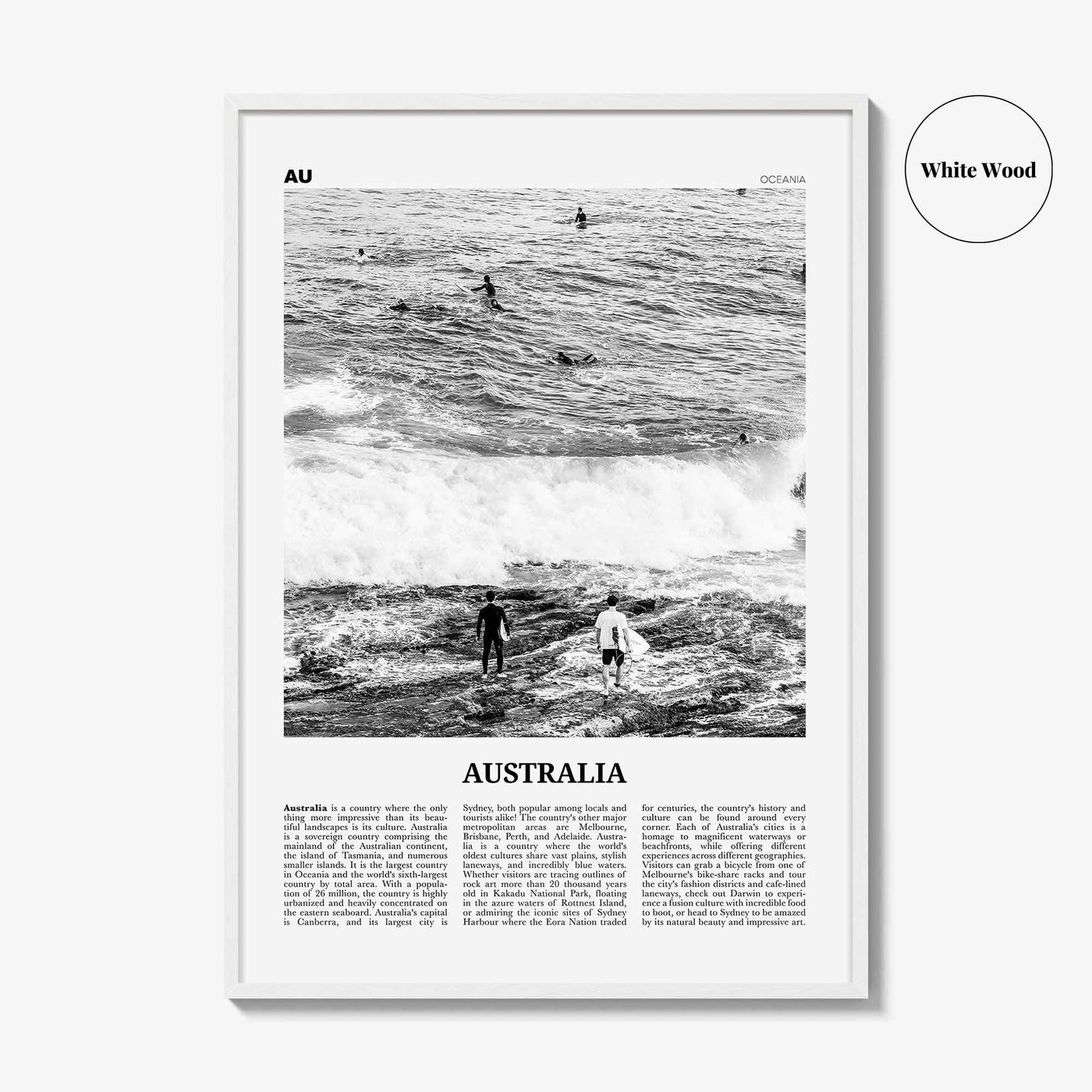 Australia Print Black and White No 1, Australia Wall Art, Australia Poster, Australia Photo, Sydney, Melbourne, Brisbane, Oceania