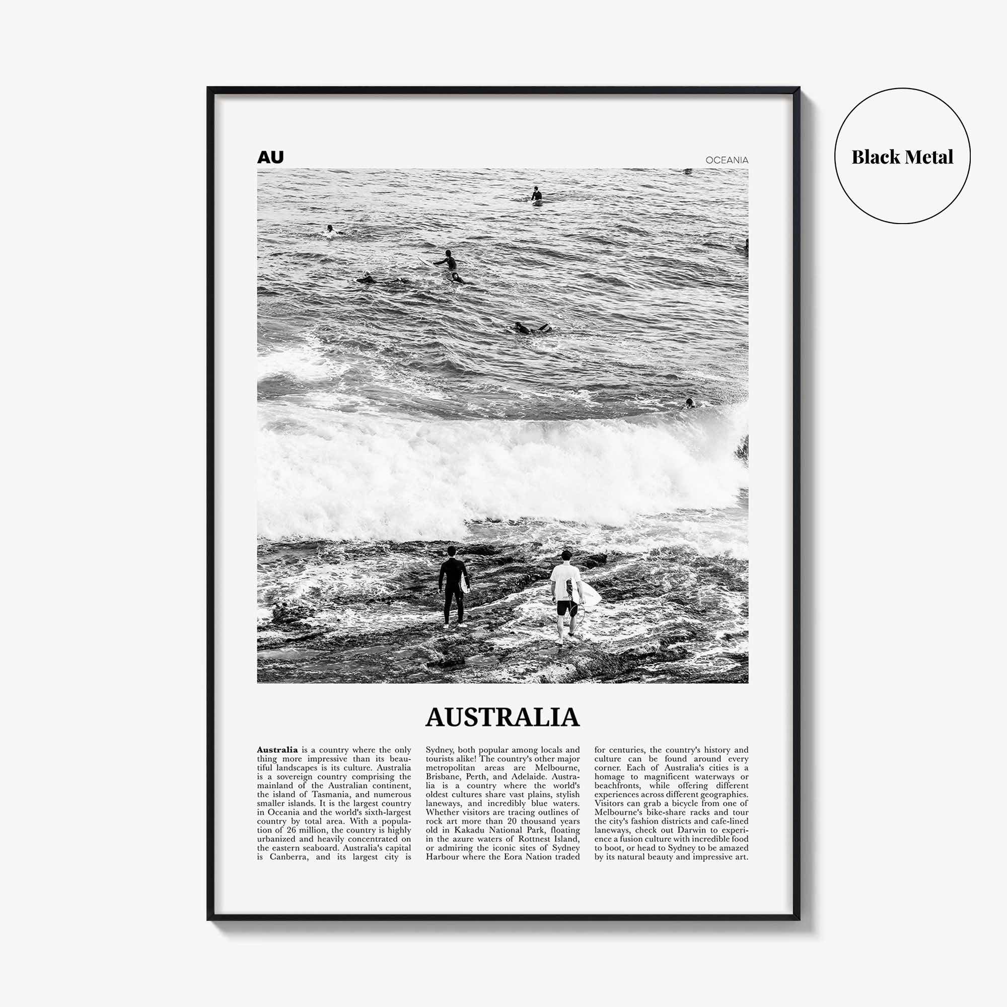 Australia Print Black and White No 1, Australia Wall Art, Australia Poster, Australia Photo, Sydney, Melbourne, Brisbane, Oceania