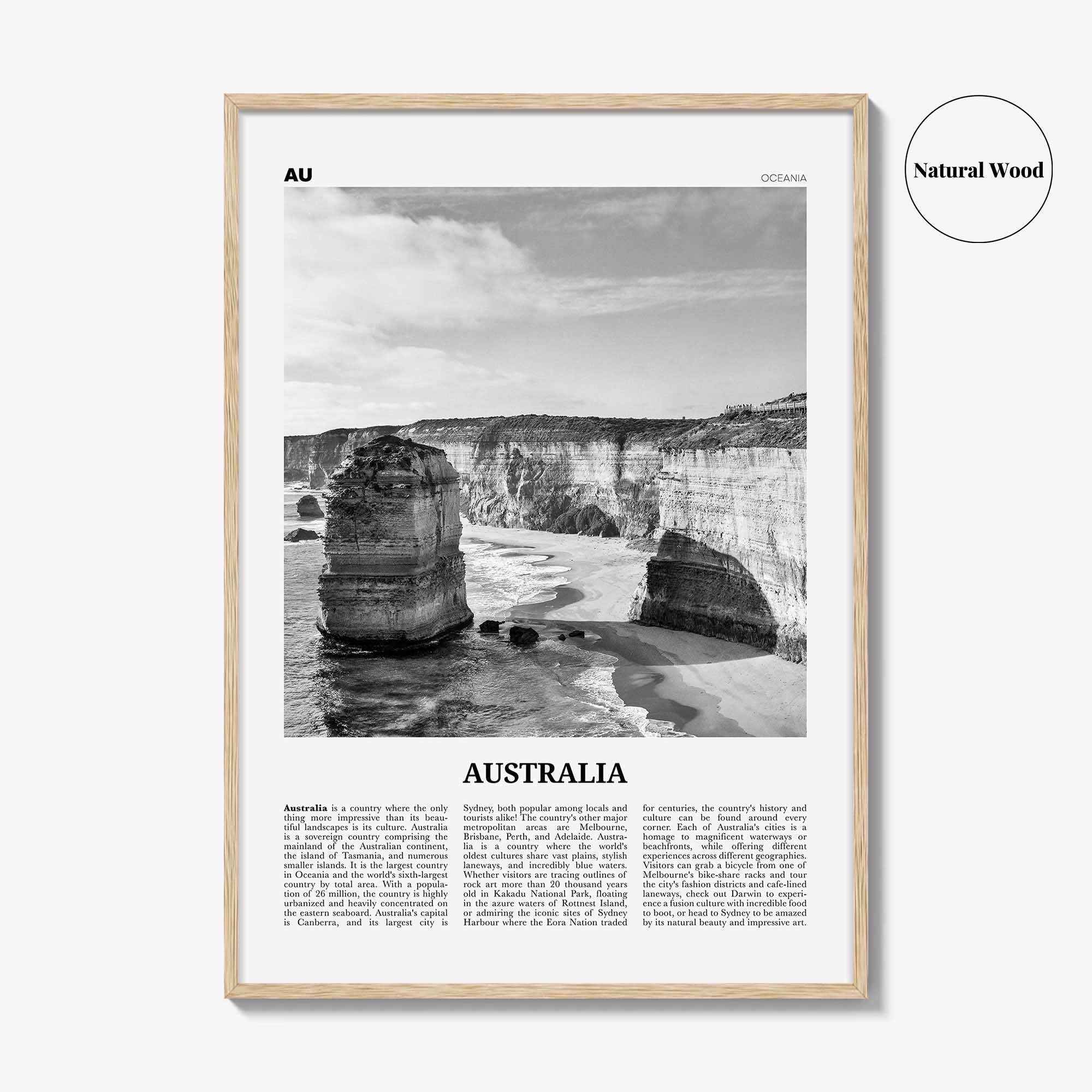 Australia Print Black and White No 2, Australia Wall Art, Australia Poster, Australia Photo, Sydney, Melbourne, Brisbane, Oceania