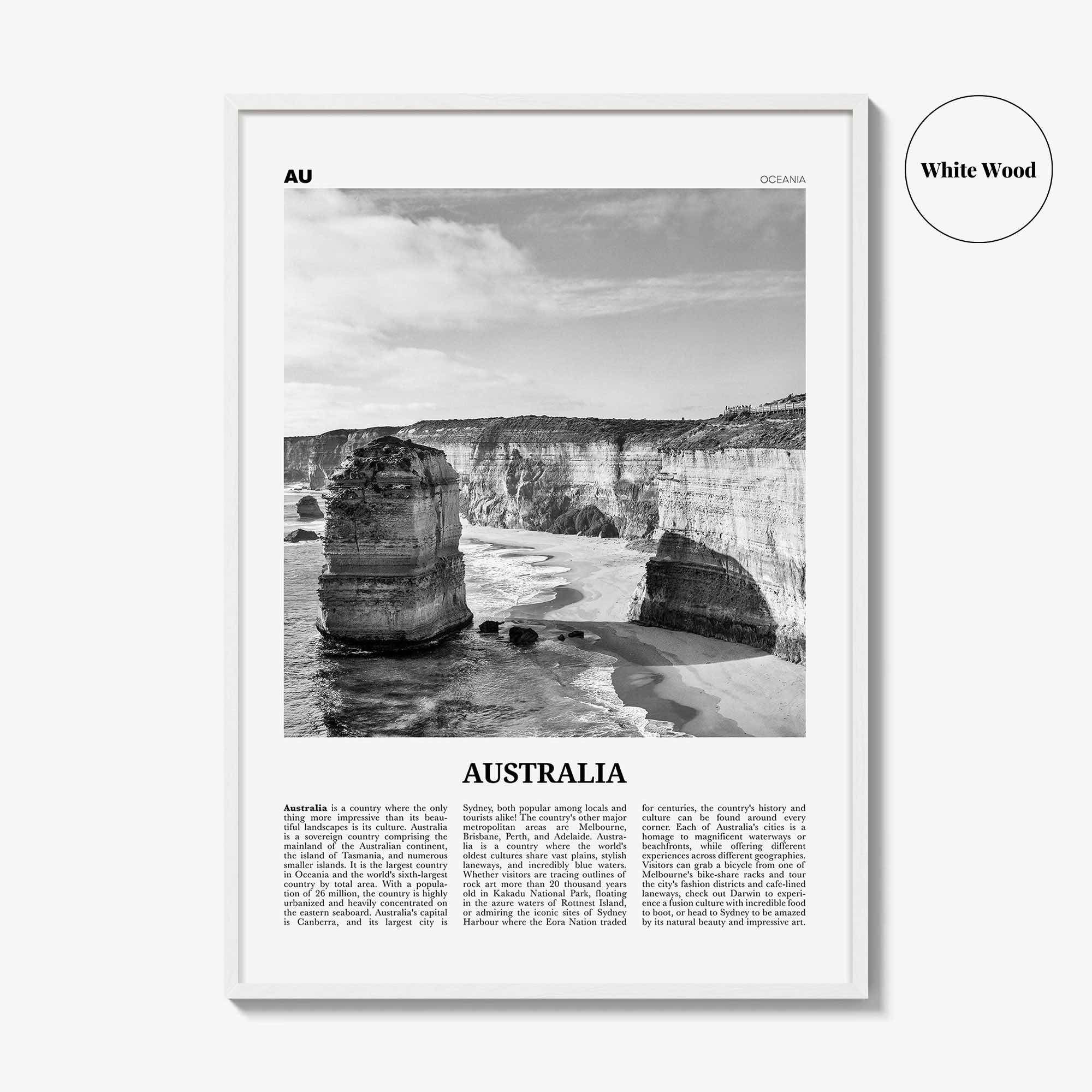 Australia Print Black and White No 2, Australia Wall Art, Australia Poster, Australia Photo, Sydney, Melbourne, Brisbane, Oceania