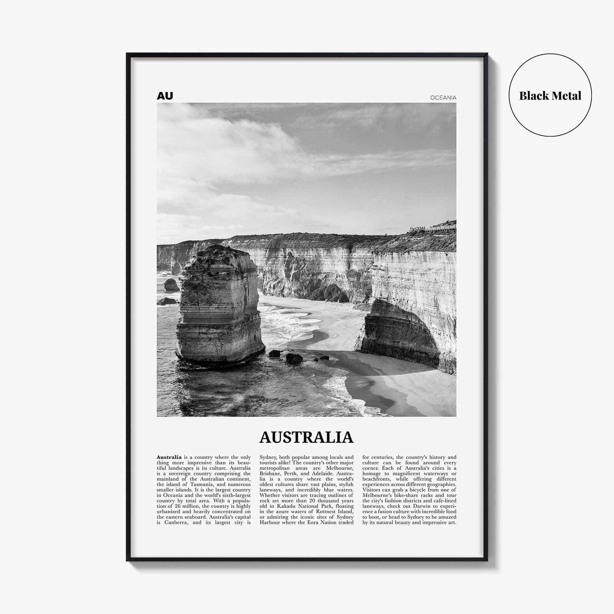 Australia Print Black and White No 2, Australia Wall Art, Australia Poster, Australia Photo, Sydney, Melbourne, Brisbane, Oceania