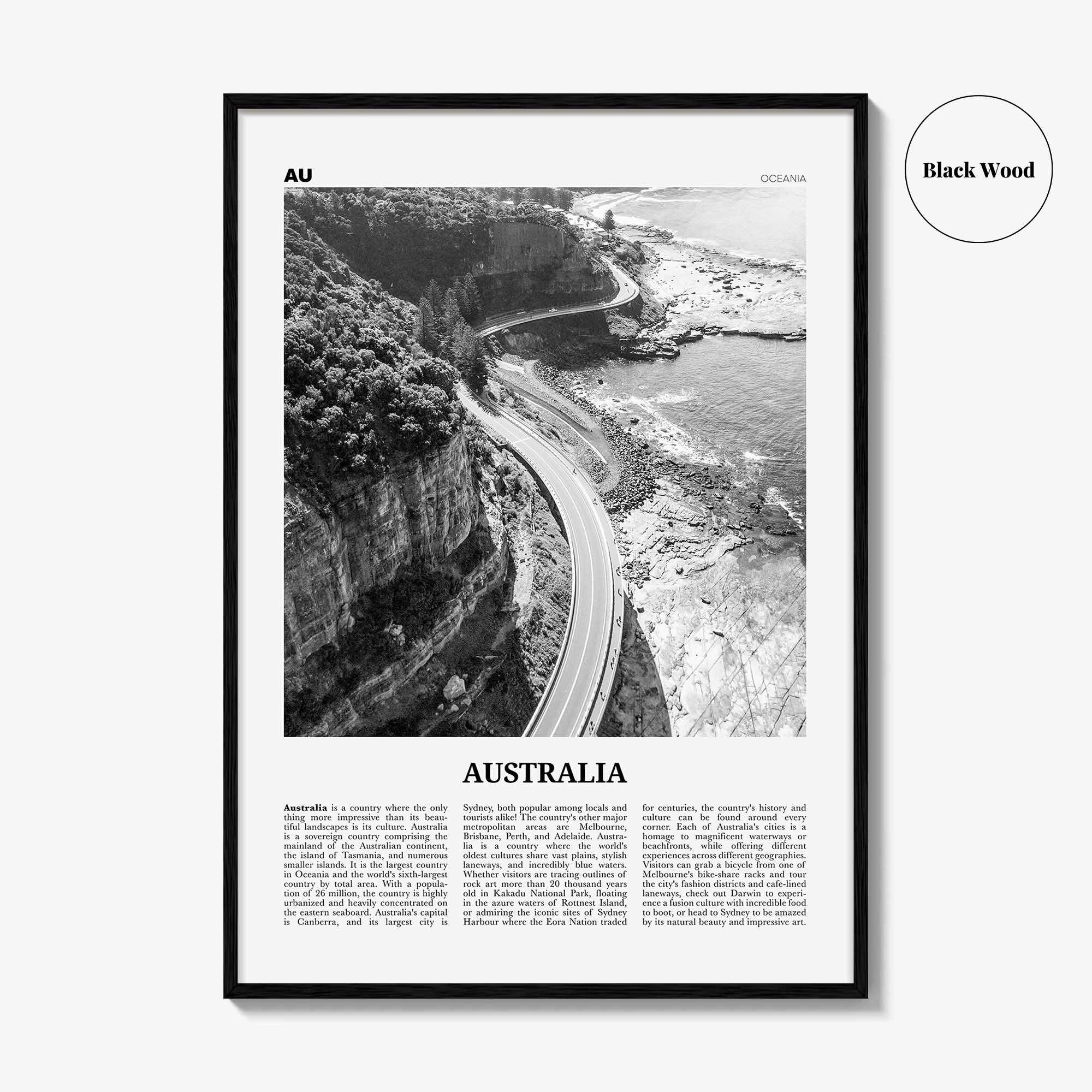 Australia Print Black and White No 3, Australia Wall Art, Australia Poster, Australia Photo, Sydney, Melbourne, Brisbane, Oceania