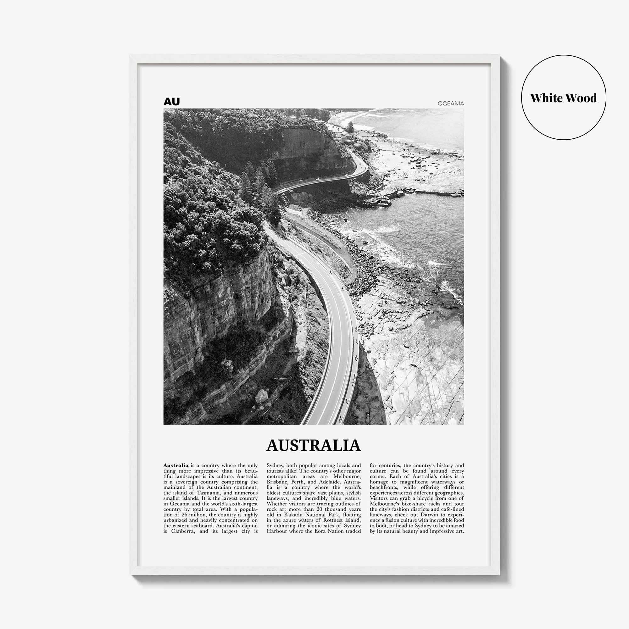 Australia Print Black and White No 3, Australia Wall Art, Australia Poster, Australia Photo, Sydney, Melbourne, Brisbane, Oceania