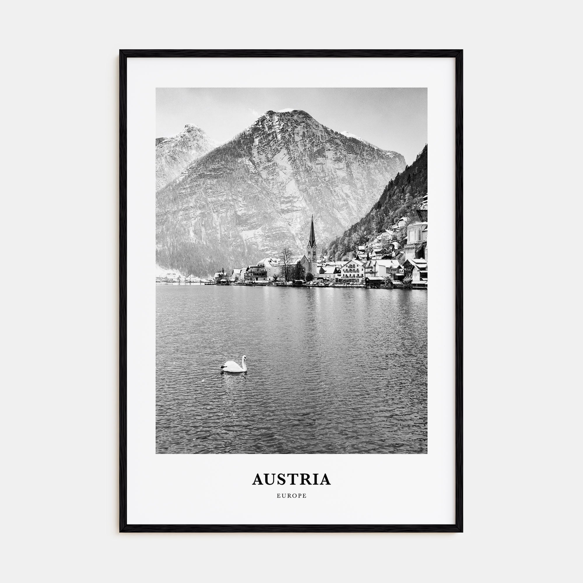 Austria Portrait B&W Poster