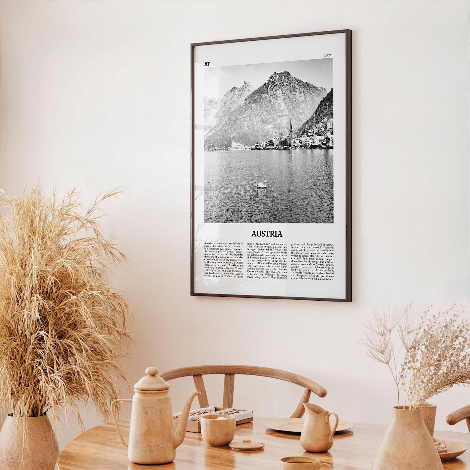 Austria Print Black and White, Austria Wall Art, Austria Poster, Austria Photo, Austria Wall Decor, Republik Österreich, Europe