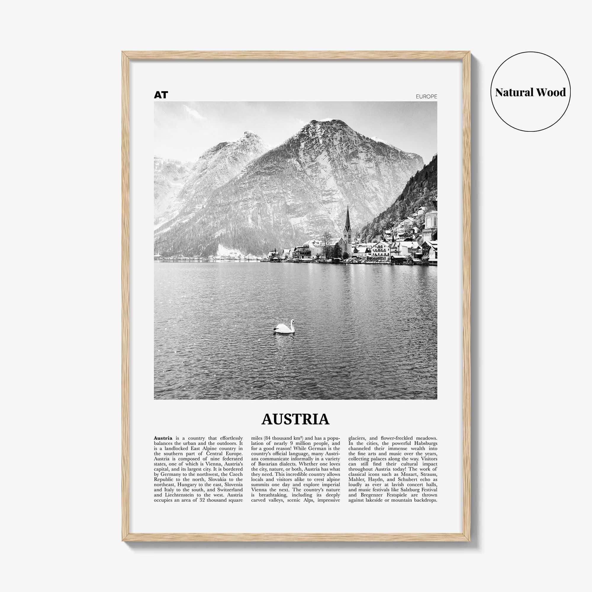 Austria Print Black and White, Austria Wall Art, Austria Poster, Austria Photo, Austria Wall Decor, Republik Österreich, Europe