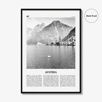Austria Print Black and White, Austria Wall Art, Austria Poster, Austria Photo, Austria Wall Decor, Republik Österreich, Europe