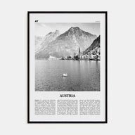 Austria Travel B&W Poster