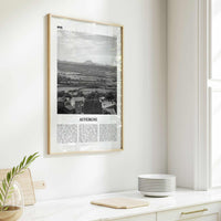 Auvergne Print Black and White, Auvergne Wall Art, Auvergne Poster, Auvergne Photo, Auvergne Wall Décor, Auvergne Map, France